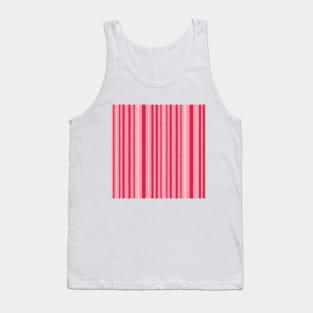 Pink & Red roughen stripes Tank Top